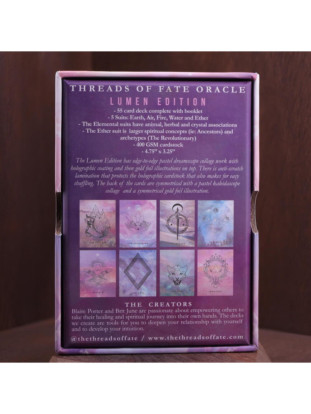 OOP Threads of Fate Lumen Oracle Deck Guidebook Holographic Gold Foil EUC HTF - Picture 3 of 9